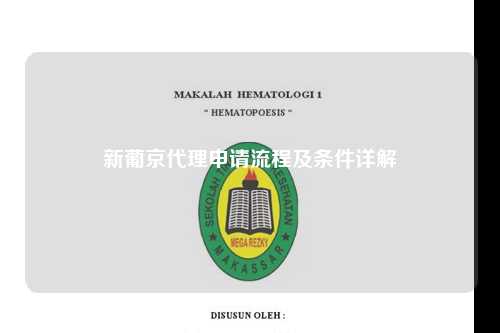 新葡京代理申请流程及条件详解