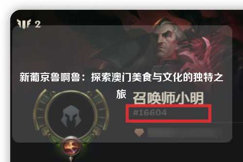 新葡京鲁啊鲁：探索澳门美食与文化的独特之旅