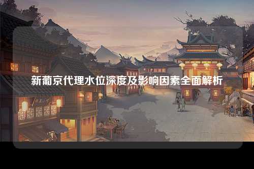 新葡京代理水位深度及影响因素全面解析