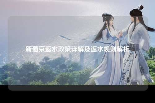 新葡京返水政策详解及返水规则解析