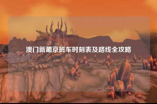 澳门新葡京班车时刻表及路线全攻略