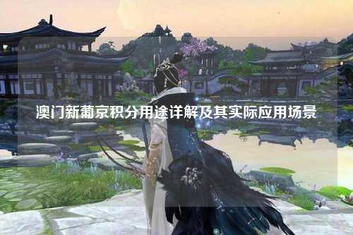 澳门新葡京积分用途详解及其实际应用场景