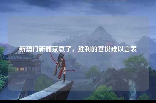 新澳门新葡京赢了，胜利的喜悦难以言表