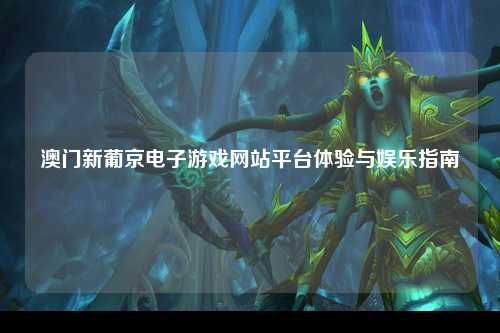 澳门新葡京电子游戏网站平台体验与娱乐指南