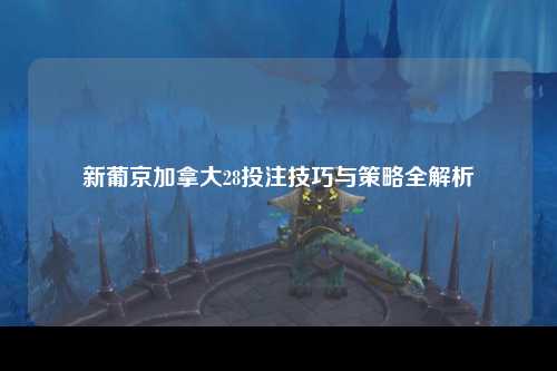 新葡京加拿大28投注技巧与策略全解析