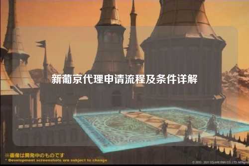 新葡京代理申请流程及条件详解