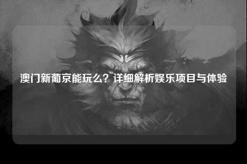 澳门新葡京能玩么？详细解析娱乐项目与体验