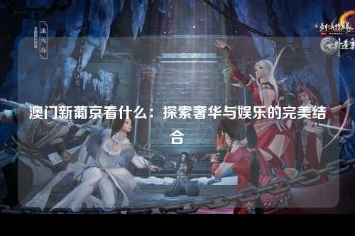 澳门新葡京看什么：探索奢华与娱乐的完美结合