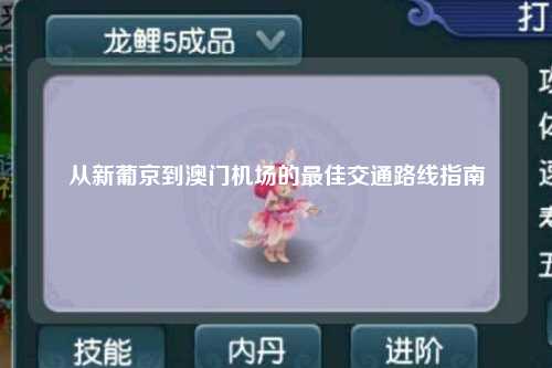 从新葡京到澳门机场的最佳交通路线指南